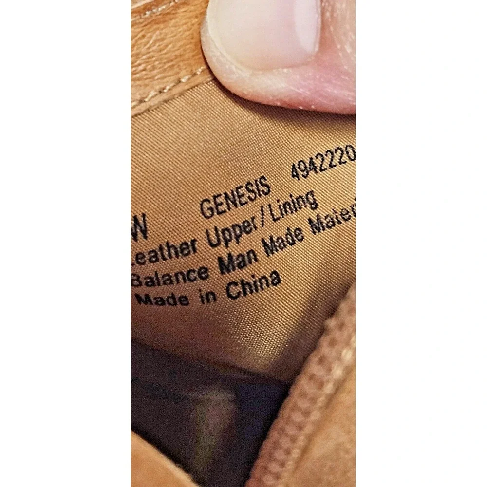 Naya GENESIS Suede Leather Peep Toe‎ Bootie Zip Up Bamboo Heels Size 9W